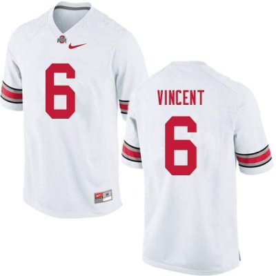 NCAA Ohio State Buckeyes Men's #6 Taron Vincent White Nike Football College Jersey XDK5845GD
